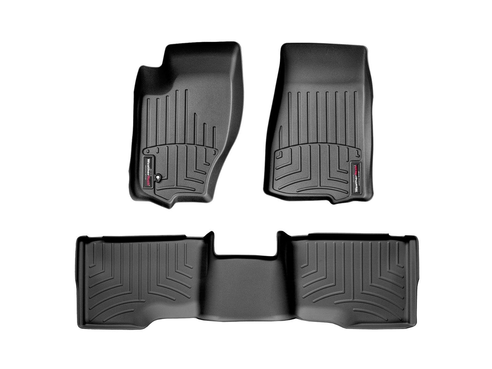 WeatherTech Custom Fit FloorLiners for Jeep Commander, Grand Cherokee, 1st & 2nd Row (44013-1-2), Black