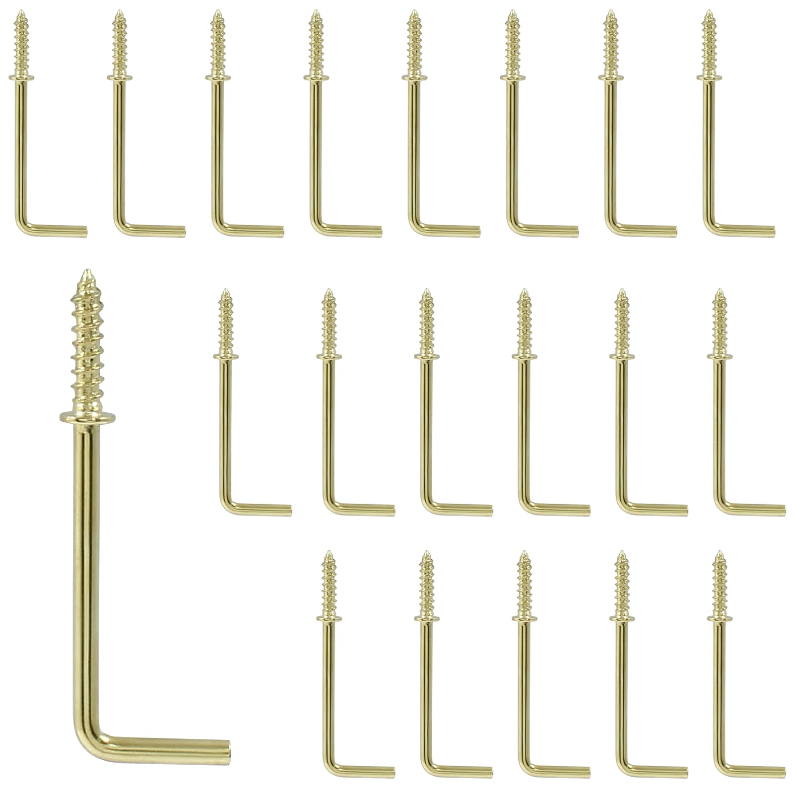 Amazon.com: Auvotuis 20pc L Shaped Metal Hooks, 2 Inch, Gold