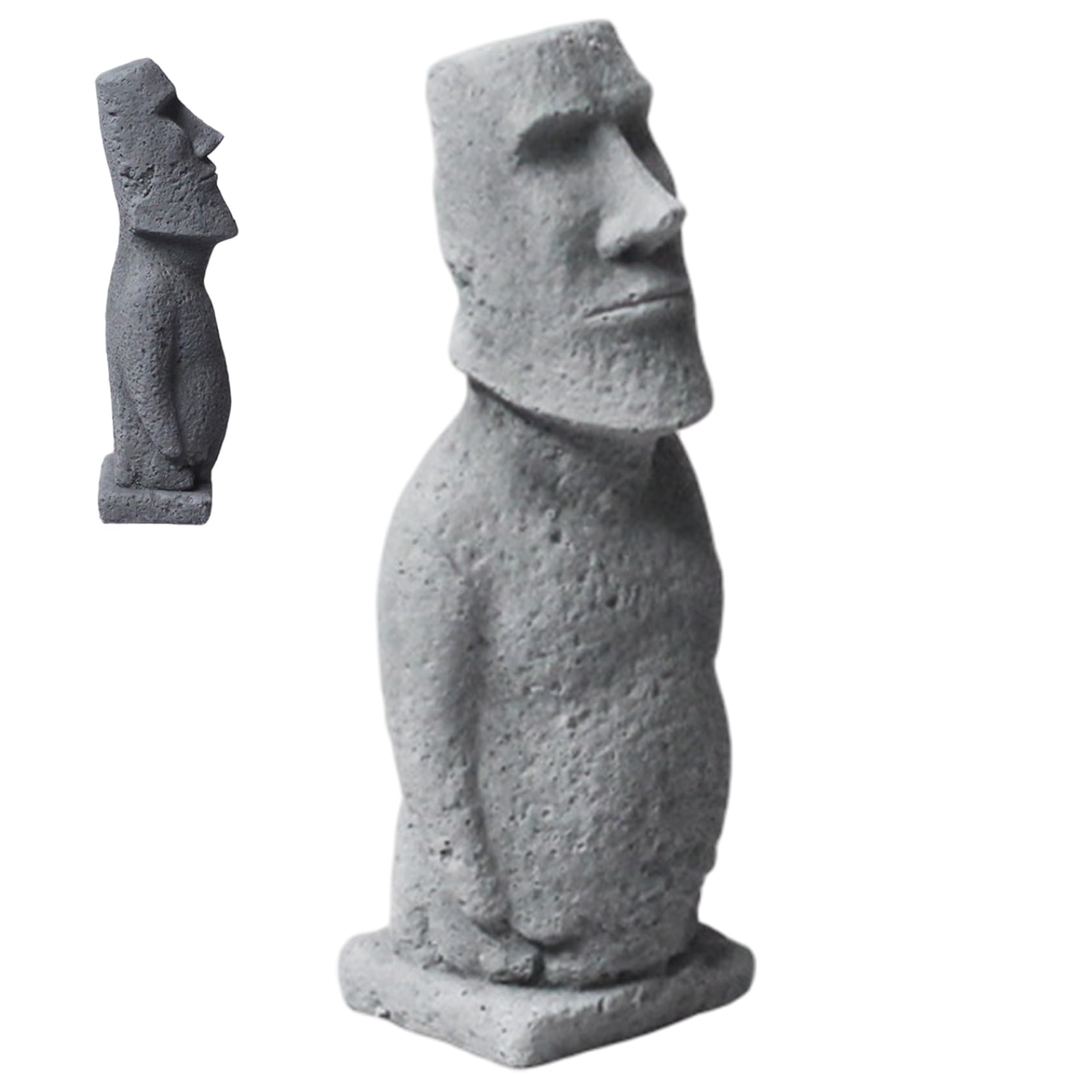 Statue Moai en grès résistant pour remplacer les décorations de jardin fragiles