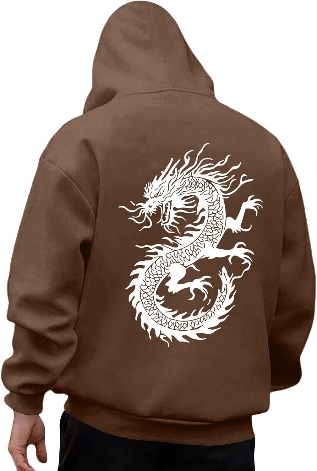 Big And Tall Hoodies For Men Long Sleeve Printed Pullover Sweatshirts Regular-Fit Outfit With Pocket For Walking Outdoor