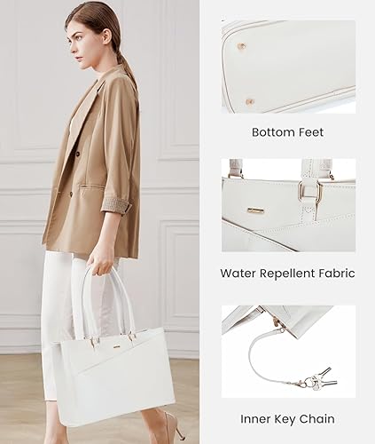 Vista 264 de LOVEVOOK Bolsa para computadora portátil para mujer, 15.6 pulgadas, bolsa de mano para computadora portátil, bolsa de trabajo para profesores, bolsa