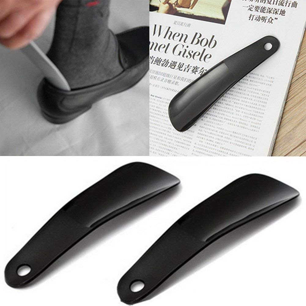 Aeromdale Shoe Horn Lifter Simple Travel Shoehorn Sturdy Slip Pp Plastic With Hook Hole 2Pcs