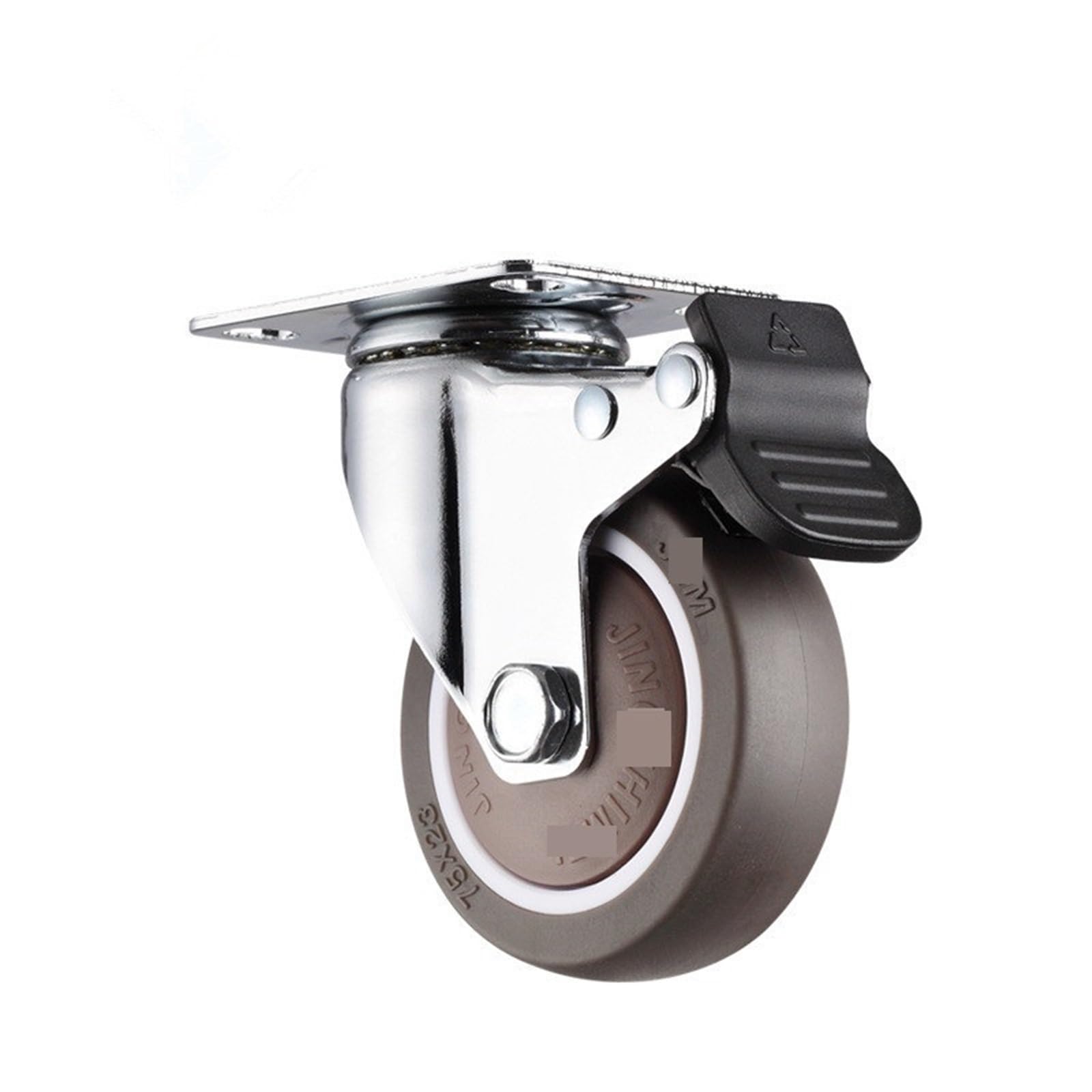 Roulettes pivotantes robustes double roulette en TPR verrouillable sans bruit - 6