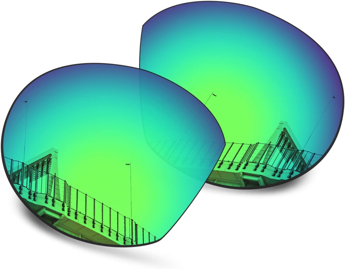 Replacement Lenses Compatible with Oakley Meta HSTN OW8002 51mm Smart Glasses Sunglasses - Green Iridium Polarized