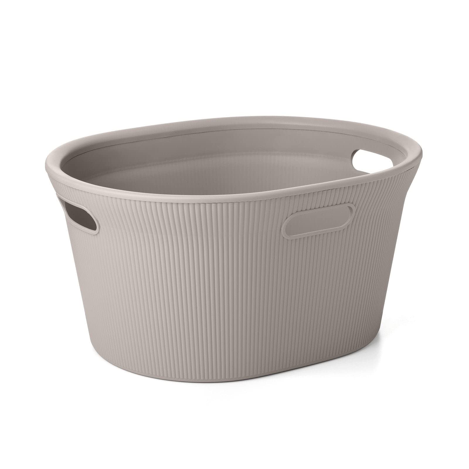 Tatay Baobab Laundry Basket, 35L Capacity, BPA-Free Polypropylene, 3 Handles, Taupe