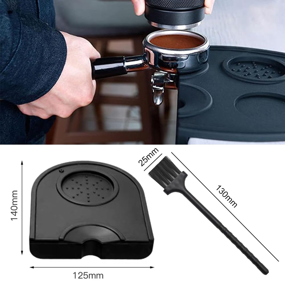 Tappetino Protezione Bancone Barista Tappetino Per Tamper Caffè In Silicone - Tappetino Antiscivolo 20x25 Cm Per Macchina Caffè, Protezione Bancone, Grigio Scuro Tappetino Silicone Barista