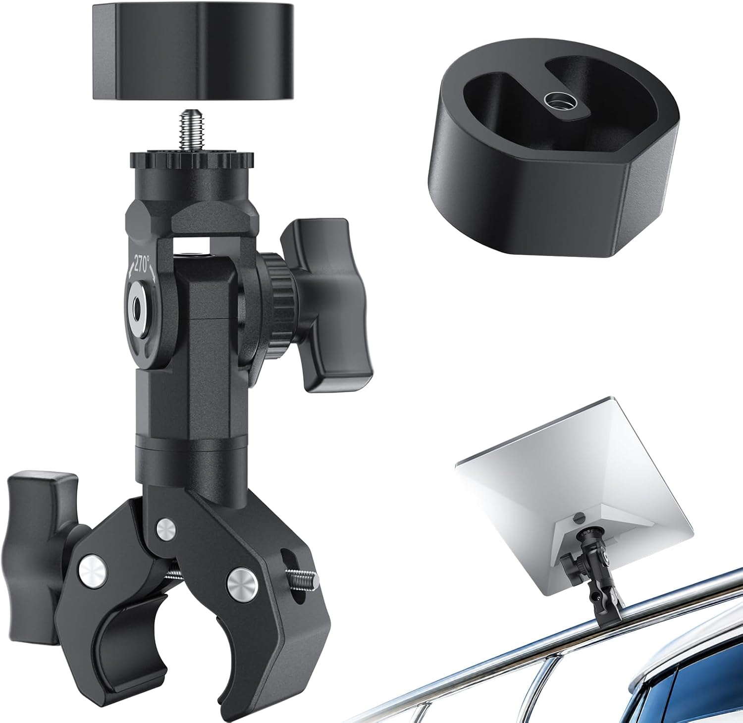 for Starlink Mini Clamp Mount, Star Link Mini Pole Mount with Pipe Adapter