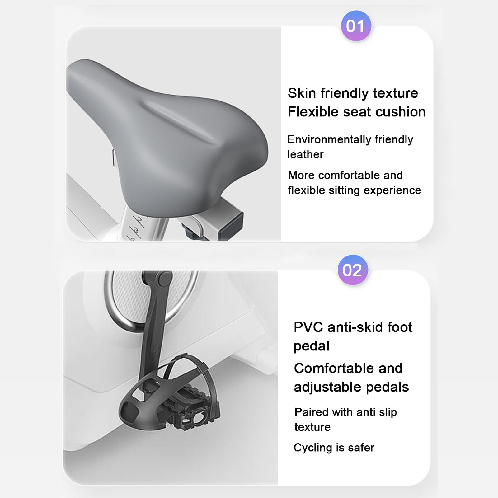 Magnetyczny rower stacjonarny, fitness rower treningowy do jazdy na rowerze, stacjonarny rower stacjonarny z ekskluzywnymi kursami fitness, 32-poziomowy opór magnetyczny, łączność Bluetooth