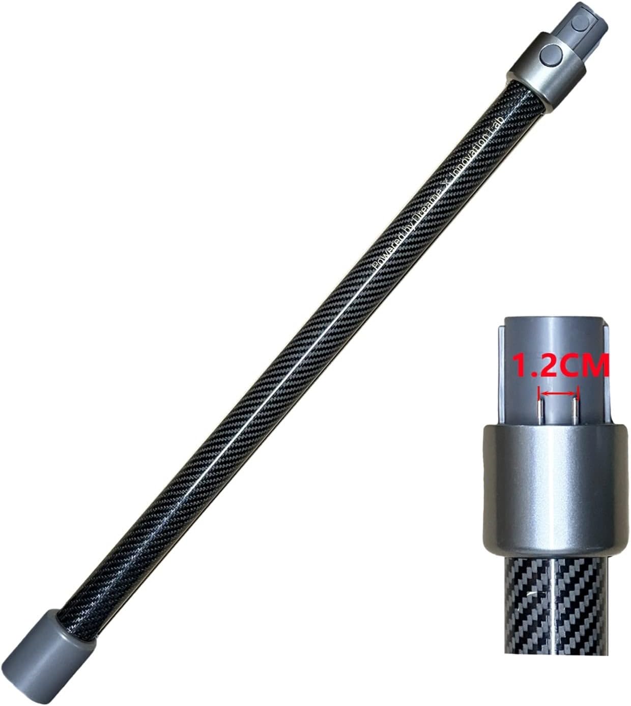 McbeAn Electric Extension Hose Compatible for Dreame V9 V9p V10 V11 V11SE V12 V12 PRO T10 T20 T30 Vacuum Cleaner Accessories(Carbon Rod 1.2cm)