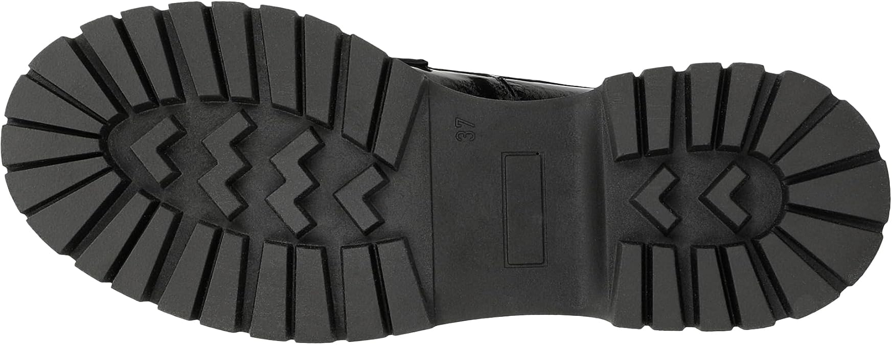 WOJAS - Women's Patent Leather Moccasins with Thick Sole, Elegant Slippers, Decorative Stitching, 46124-31 - Black