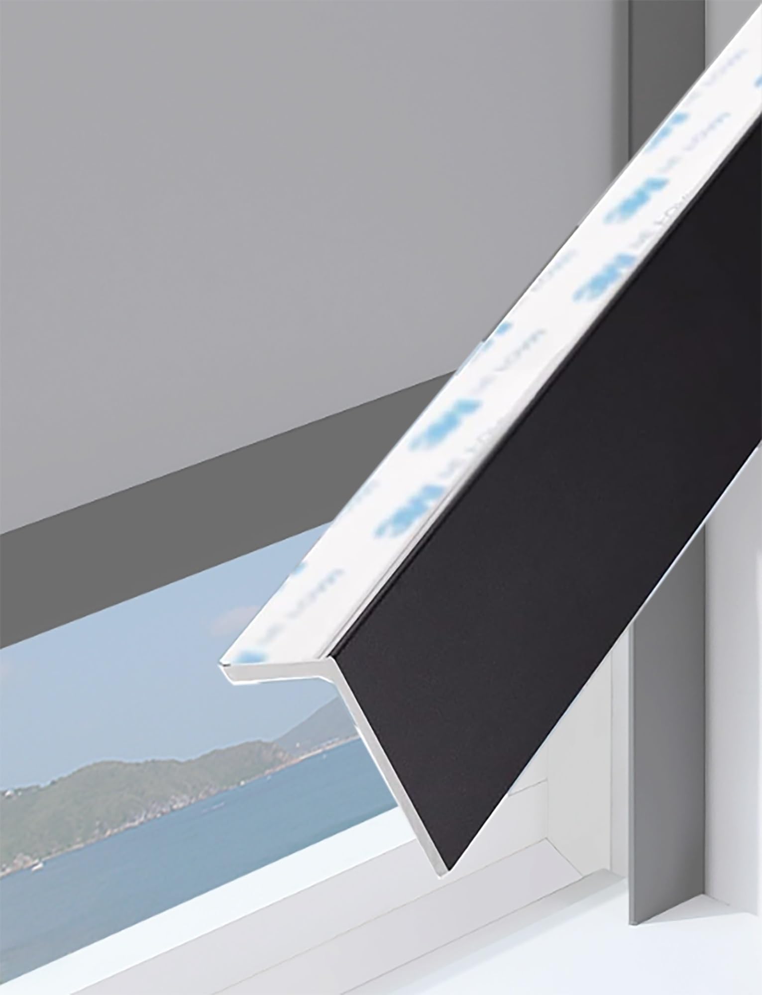 Window Light Blockers for Blinds,Blackout PVC Strips for Curtains-Shades,Side Edge Blockers for Bedrooms,Light Blocking Strips for Window Frame L Shape(120cm/47.2in)