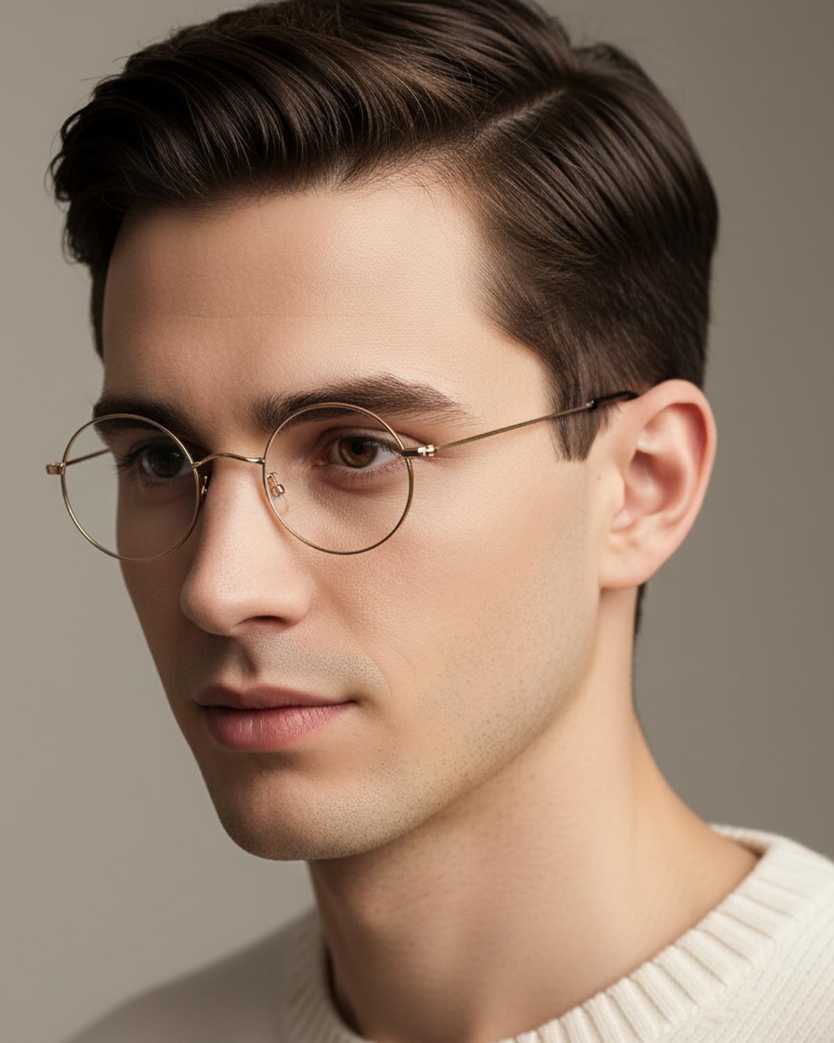 Brigtlaiff - Gafas redondas de bloqueo de luz azul para hombres y mujeres, para juegos de computadora, TV, antifatiga ocular con marco de metal