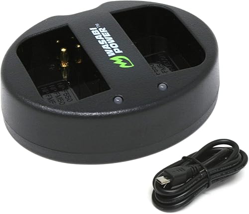 Wasabi Power Dual USB Cargador de batería para Sony NP-F330, NP-F550 NP-F570 NP-FM55H NP-FM500H (Serie L, Serie M)