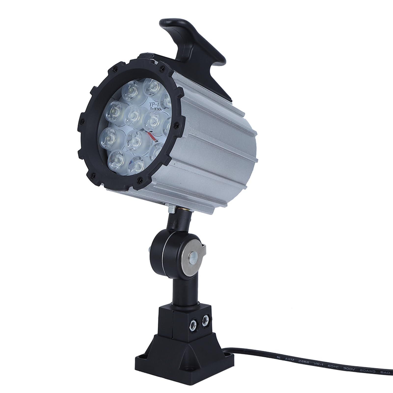 Braccio regolabile per lampada da lavoro a LED da 12 W 24 V, design anti acqua per utensili CNC, torni, trapani; Alta luminosità, facile installazione