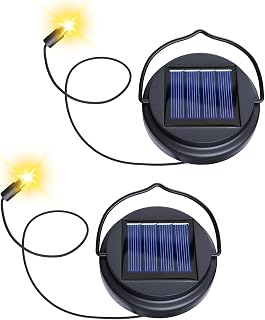 2 Pack Solar Light Replacement Top, Waterproof Hanging Light Parts | For Hanging Solar Light Fixtures, Outdoor Garden Decor, Yard Art, Moroccan Style. Durable, Easy to Install.