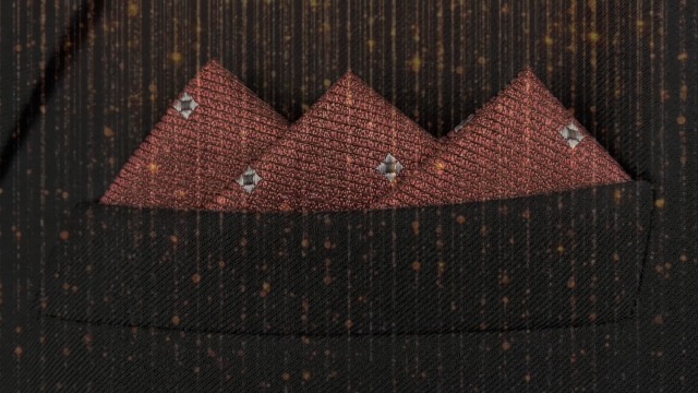 S&W SHLAX&WING Pochetten voor heren rode zijde effen kleur