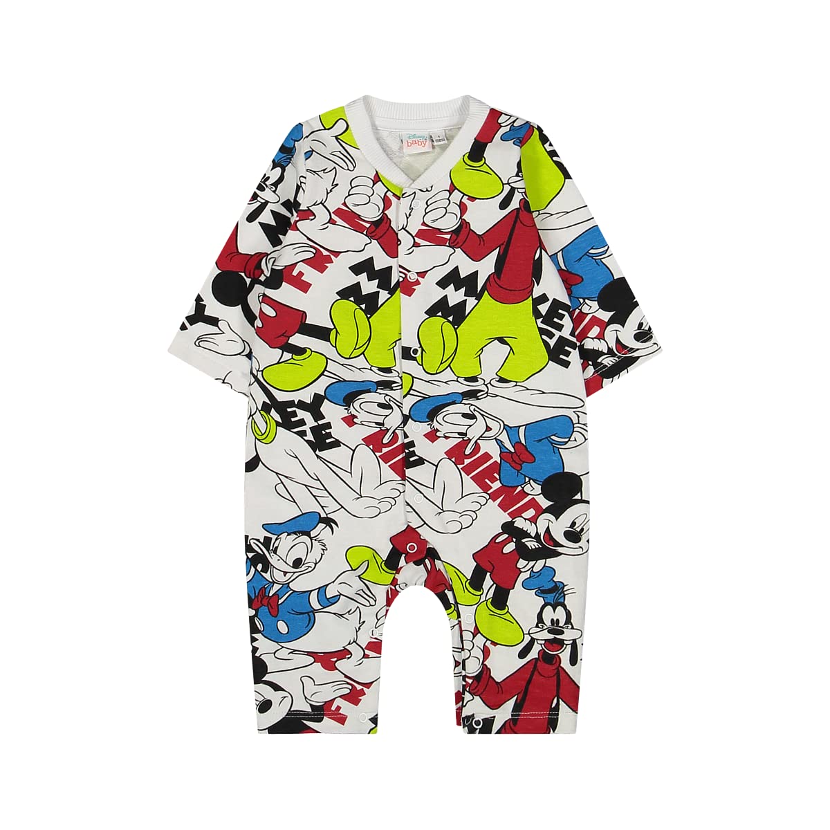 Melby, Combinaison en peluche confortable en coton à manches longues, multicolore, multicolore, 6 mois