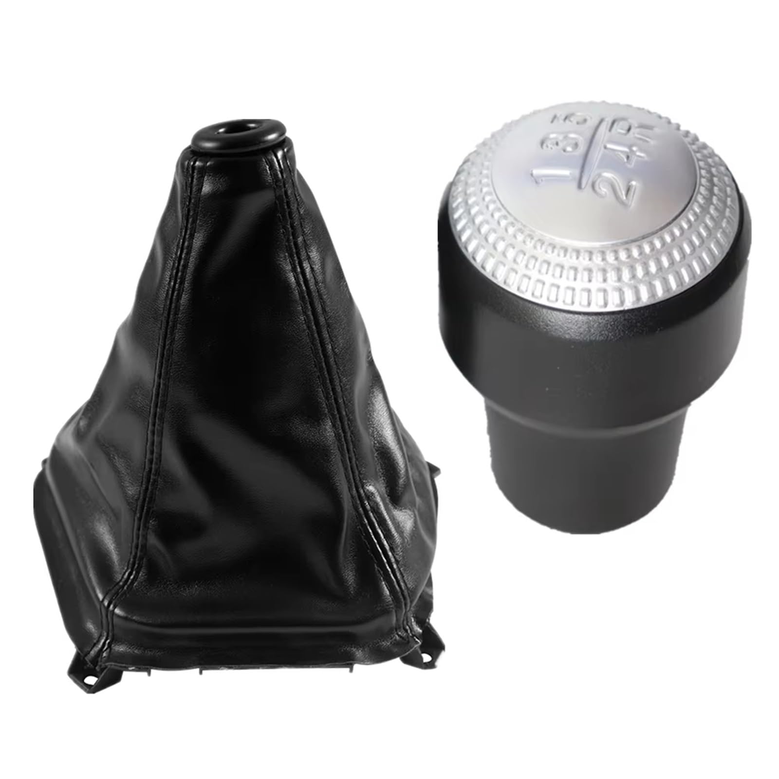 Cvcmgdgnea 2Pcs 5 Speed Car Gear Shift Knob Collar Gaiter Boot Cover Case For Tucson Ix35 2004-2009 Cars Accessories Gear Shift Knob Manual