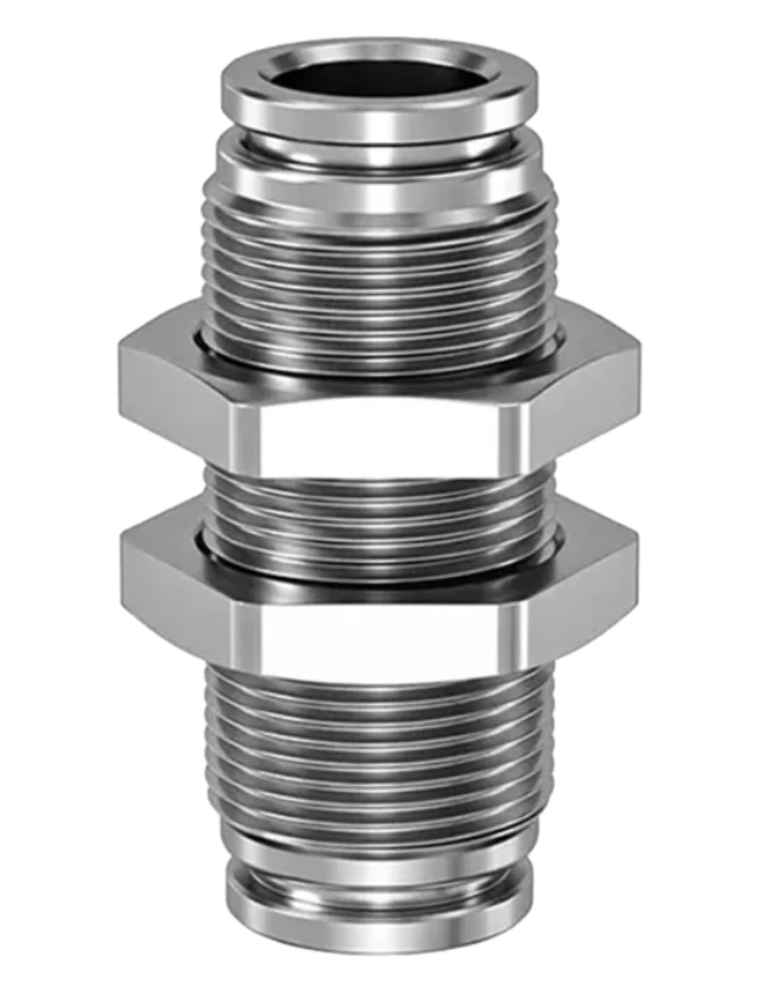 Stainless Steel Pneumatic Bulkhead Fitting IQS 4 mm 6 mm 8 mm 10 mm 12 mm Hose Connector Straight (Diameter 10 mm)