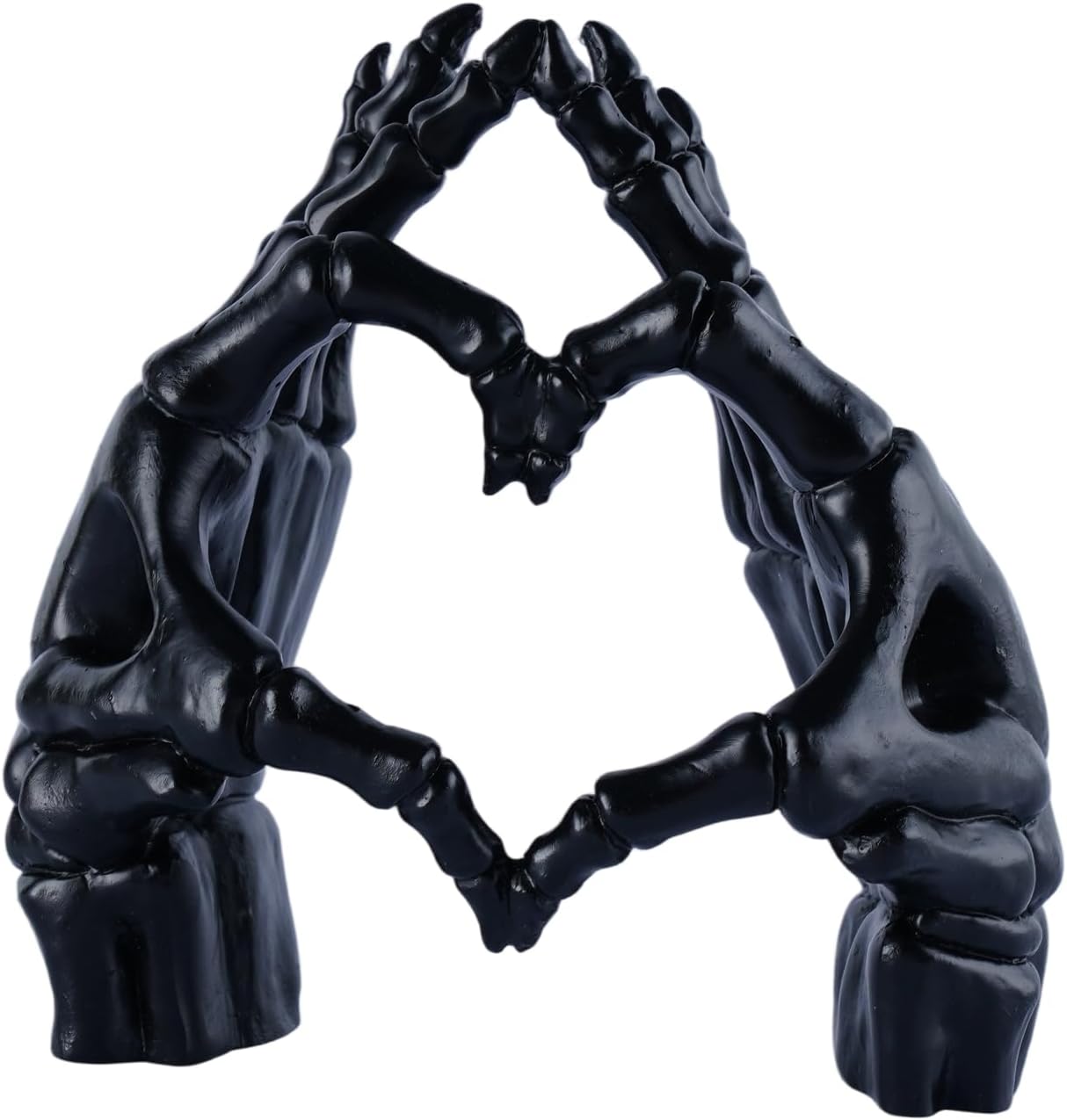 Halloween Heart - Shaped Skeleton Hand Decor Resin Statue Ornament, Love Gesture Statue, Ideal for Holiday Home Decoration, for Couples and Friends