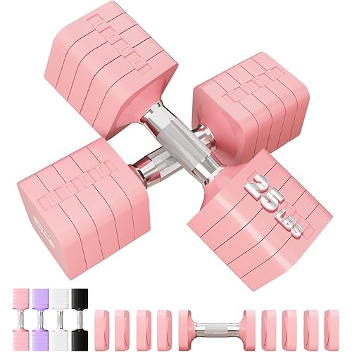 20LB 40LB 50LB Adjustable Dumbbell Set Free Weights Dumbbells Set for Women Men Hand Weights Sets Adjust Dumbbell Weight Sets for Home Gym Exercise Workout Strength Training Equipments