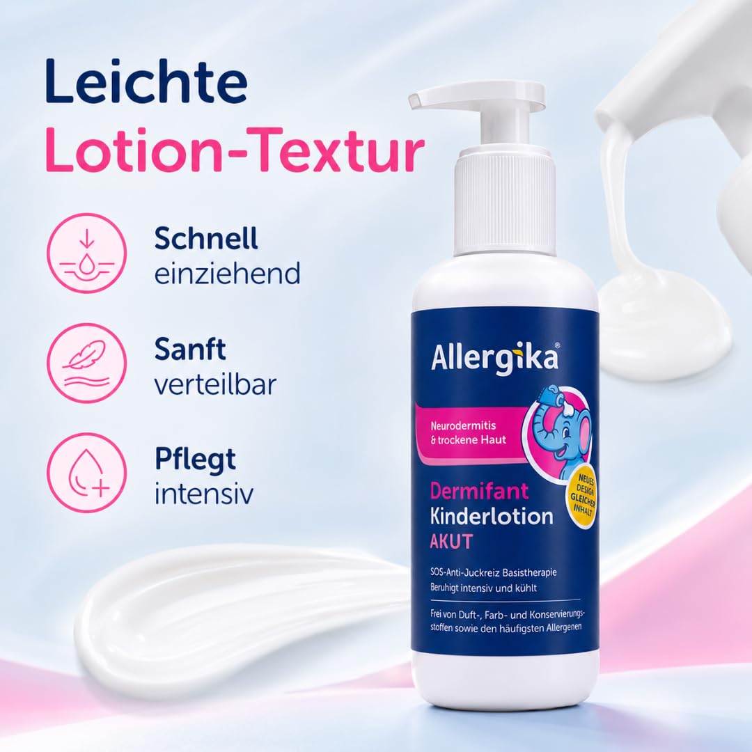 Kinderlotion AKUT 200 ml I mit Pharma Perle Duschgel (2x) | Akutpflege mit Polidocanol, Glycerin, Nachtkerzenöl und Panthenol für trockene, empfindliche Kinderhaut