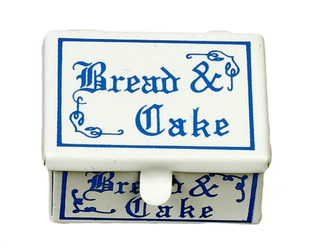 Scatola In Metallo In Miniatura 1:12 – Pane E Torte Bianco E Blu Per Casa Delle Bambole - Foto 2