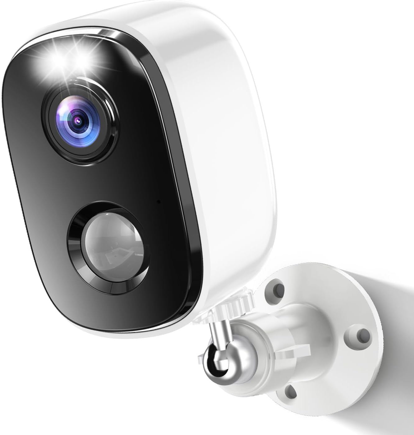 Cámaras de seguridad inalámbricas para exteriores, cámaras WiFi alimentadas por batería para seguridad del hogar, visión nocturna a color 2K,