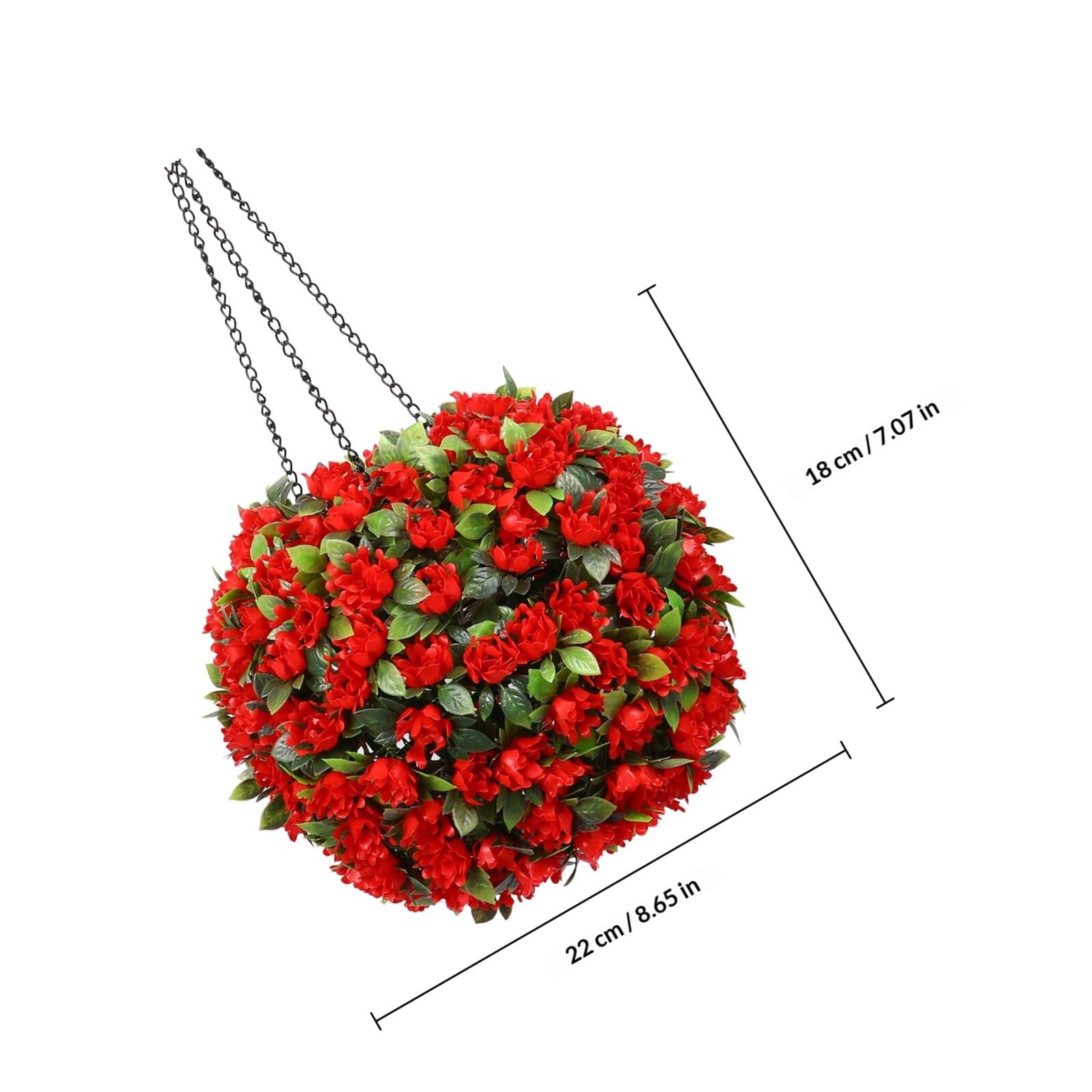 MAGICLULU Lámpara Decorativa Solar para Jardín Luz LED Roja, Diseño en Forma de Flor, Ahorro de Energía y Fabricada en Plástico para Exteriores y Fiestas