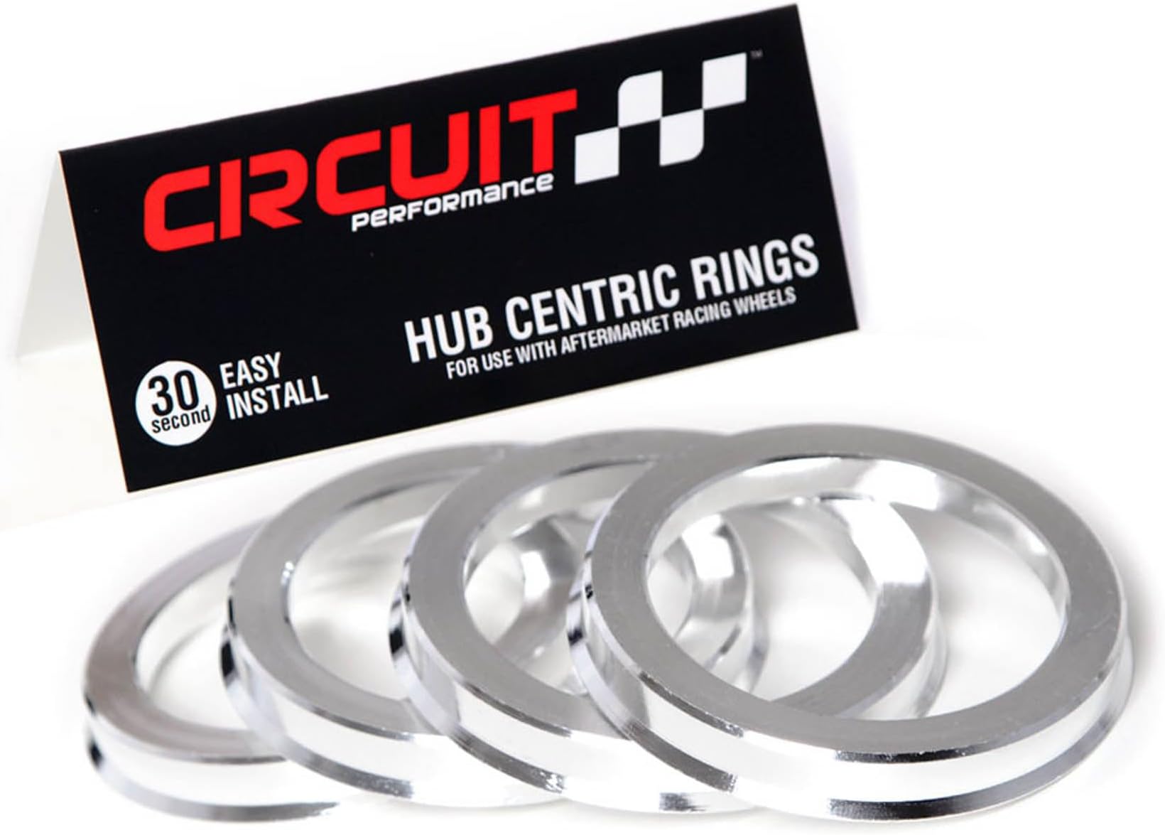 Circuit Performance66.6mm OD to 57.1mm ID Silver Aluminum Hub Centric Rings