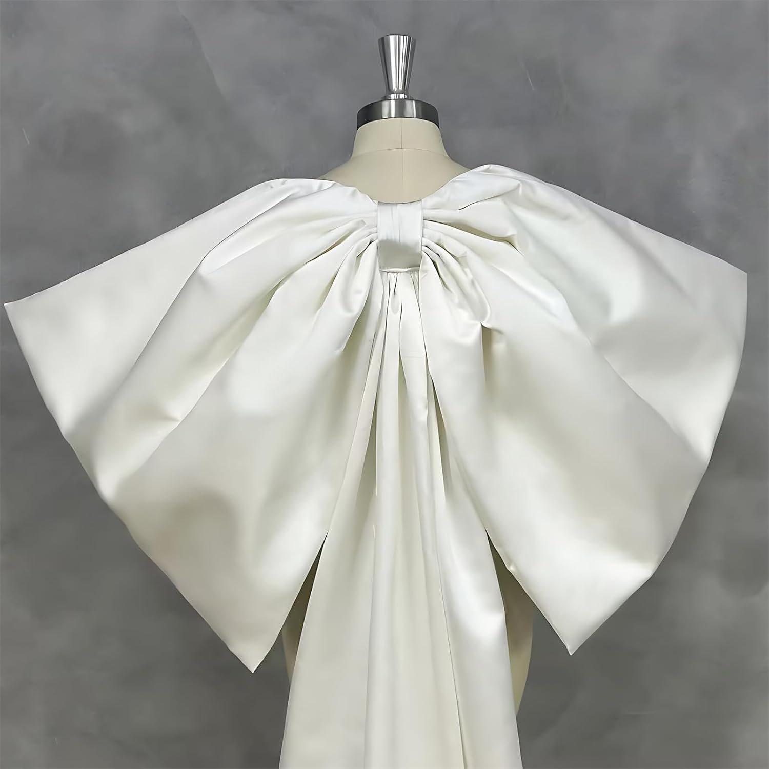 Big Bow for Wedding Dresses Detachable Train Removable Cape Sweep for Prom Formal Ball Gown Separate Accessory