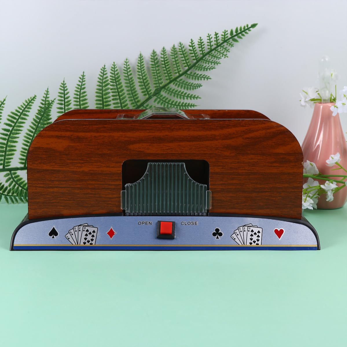 Mélangeur Automatique de Cartes à Jouer Électrique, Bois et Plastique