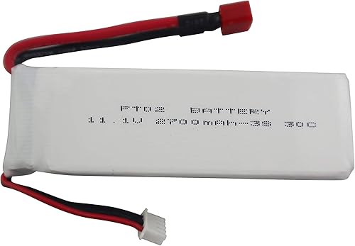 Miniatura 2 de Fytoo 2 unids 11.1 V 2700 mAh batería de litio para Feilun FT012 control remoto lancha rápida s actualización accesorios RC avión modelo T cabeza