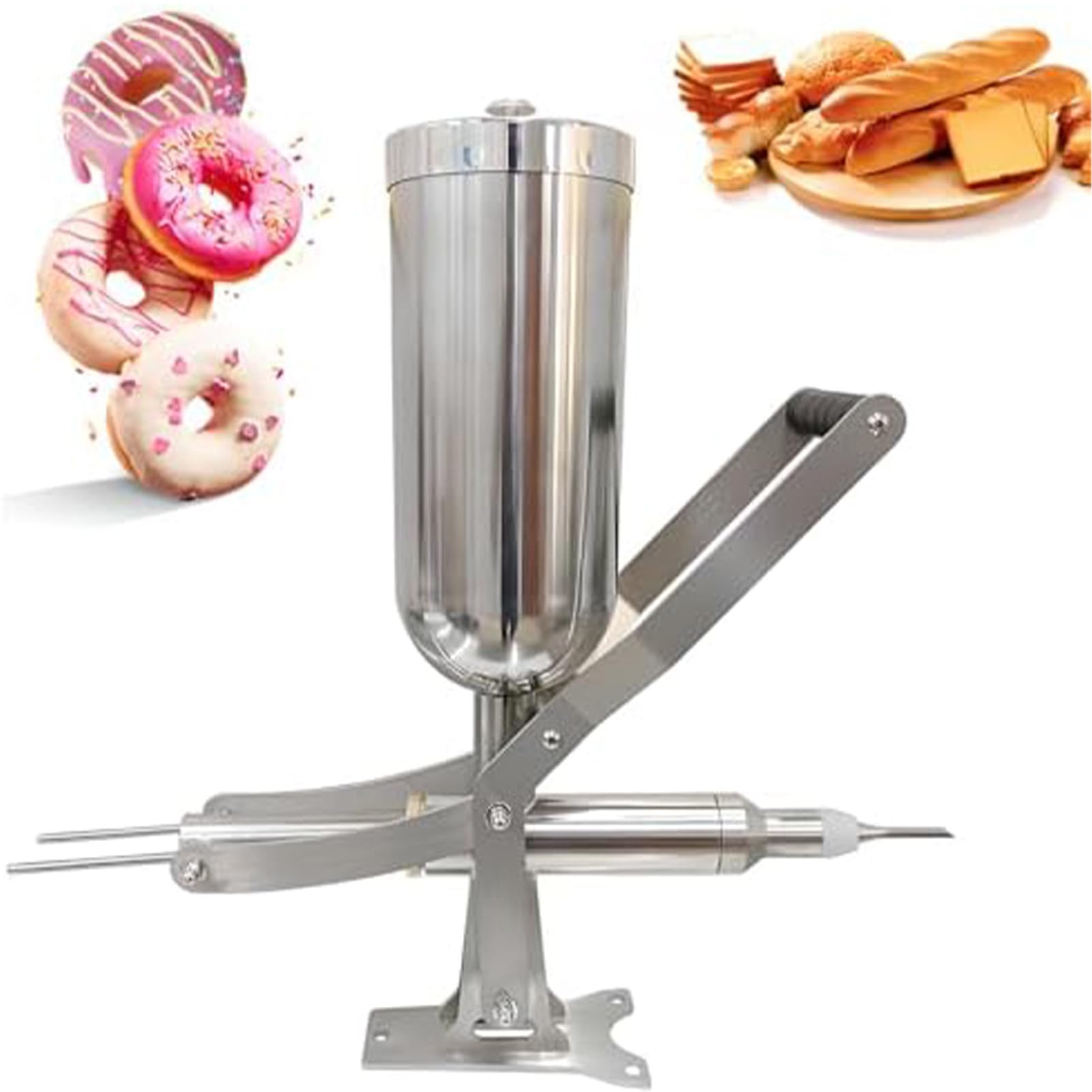 Machine de remplissage manuelle de beignets en inox de 180 ml avec injecteur de crème