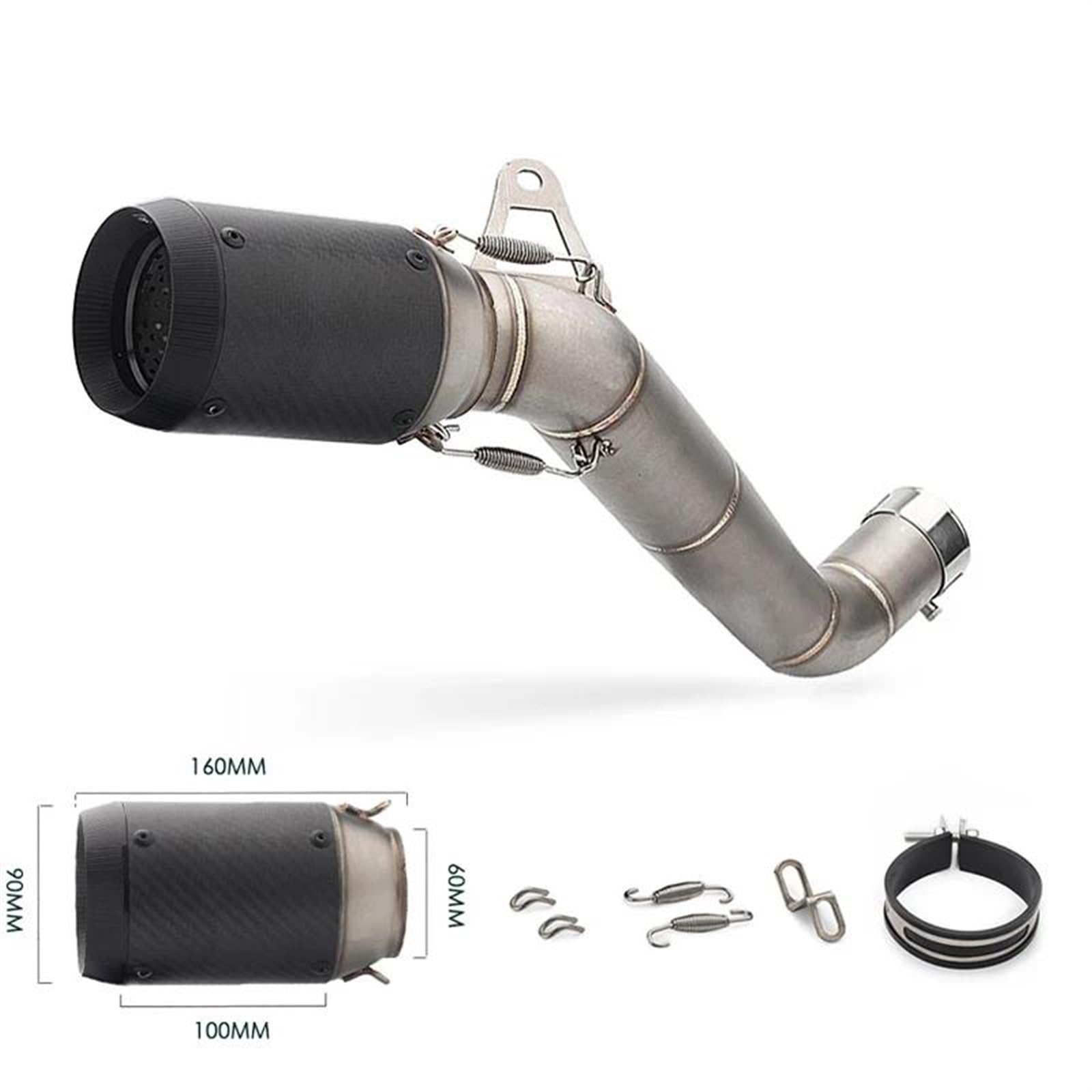 Échappement Moto Tuyau D'Échappement Système Complet De Silencieux D'échappement Moto Tuyau Liaison Intermédiaire pour CBR1000RR pour CBR 1000 RR 2008 – 2016