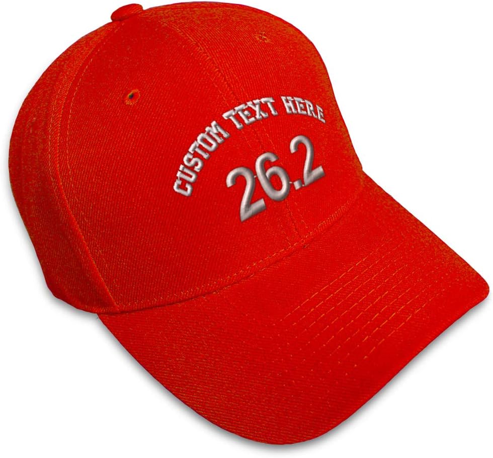 Custom Baseball Cap 26.2 Marathon Runner A Embroidery Dad Hats for Men & Women