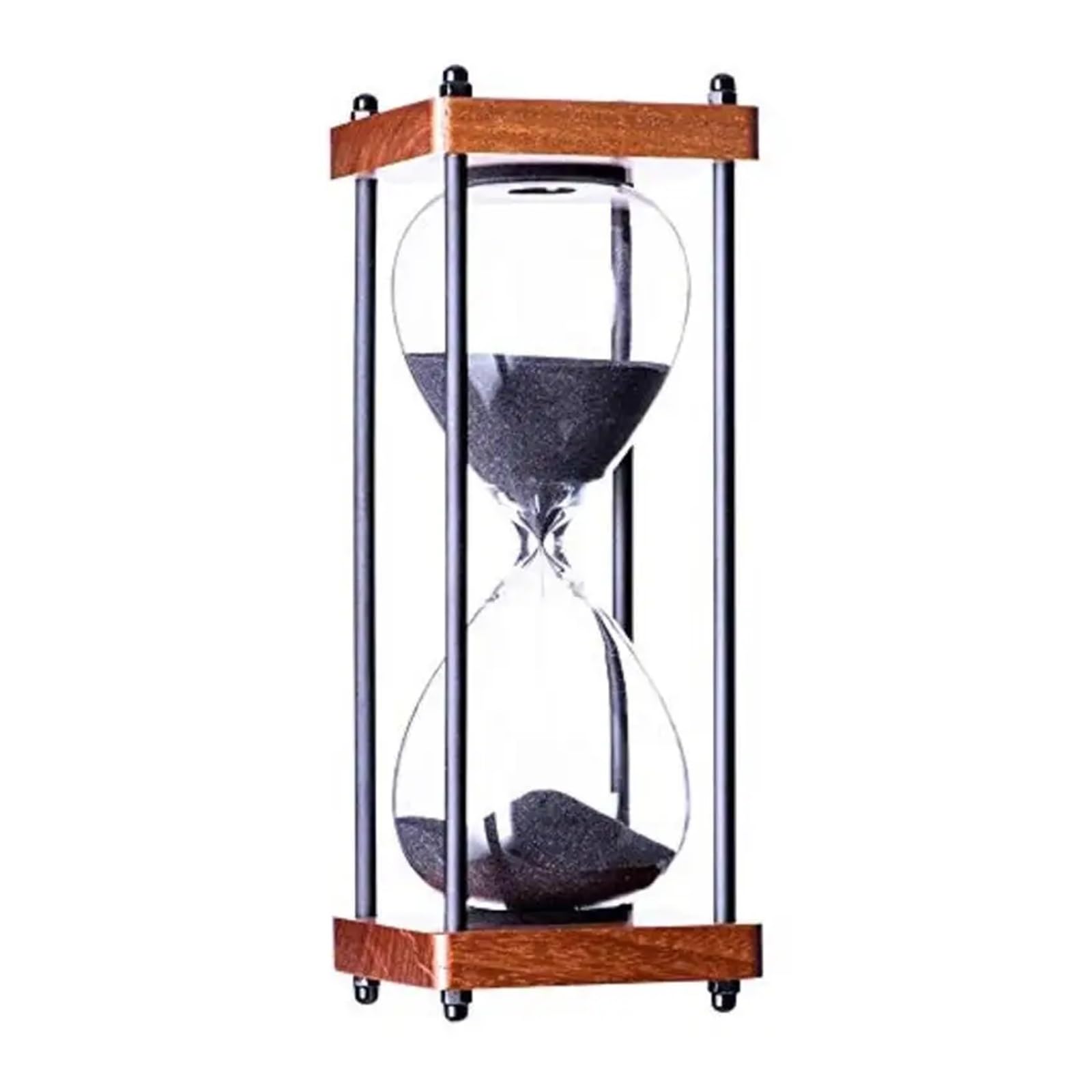 Reloj de arena grande reloj de arena temporizador de metal reloj de arena Herramientas de Gestión del Tiempo para la Cocina Oficina de Hogar Decoración de Oficina(Light Blue)