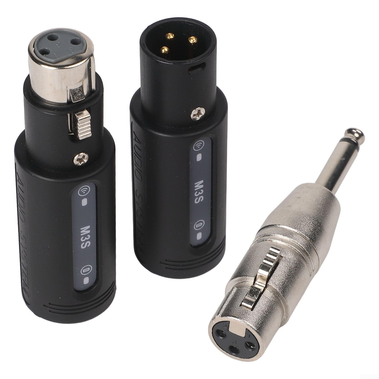 Adaptador XLR inalámbrico de largo alcance que elimina cables en micrófonos dinámicos