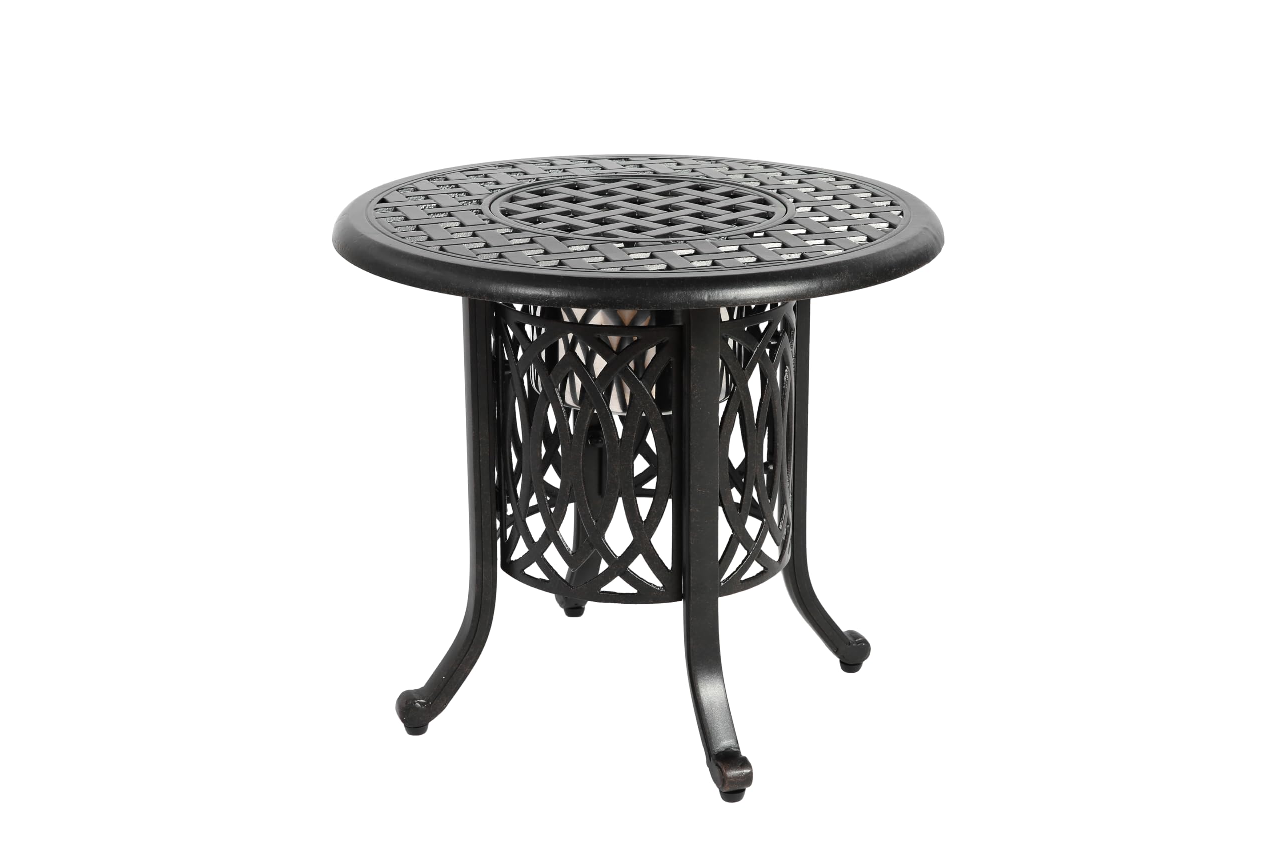 Mesa Bistro Cuadrada de Aluminio para Exterior, 55x49 cm, Resistente al Agua y Óxido, Fácil de Montar y Limpiar, para Jardín, Patio, Piscina