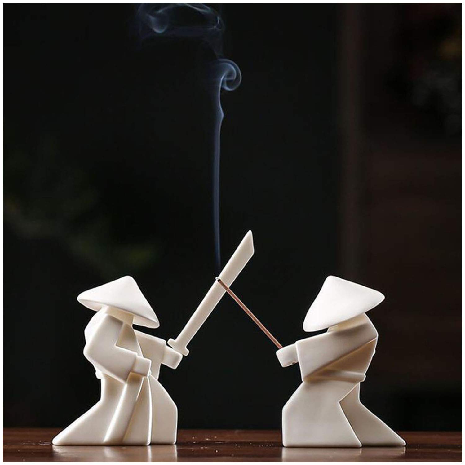 Does No Apply White Samurai Incense Holder Incense Holders For Sticks Creative Desktop Decoration Gifts