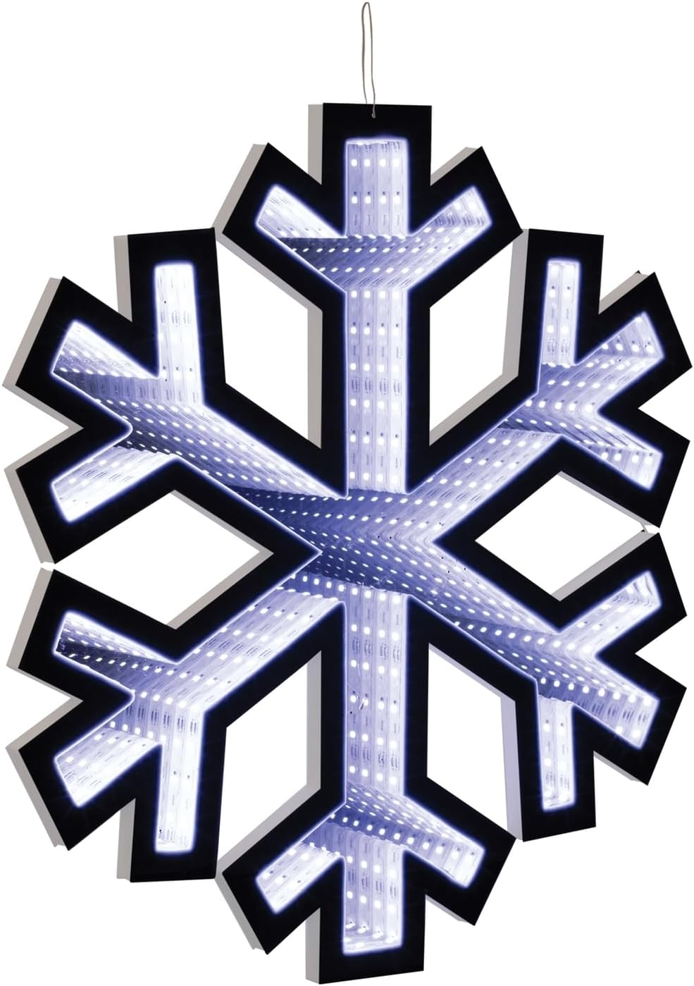Snowflake Ekkolight Holiday Decor - Acrylic Winter Light Up Plug-in Decoration 15.75" H