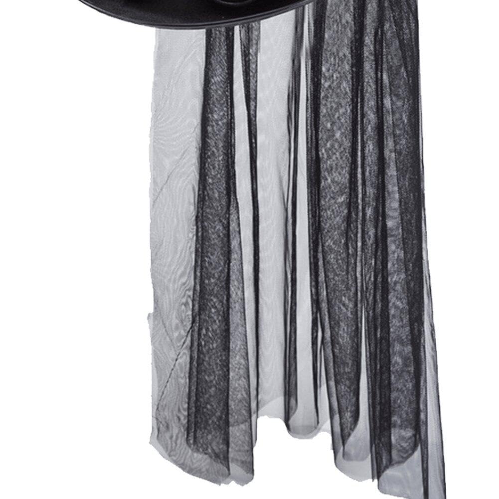 Cappello A Cilindro Nero A Bombetta Mago Cappello A Cilindro Mago Esibizioni Teatrali Cappello Di Carnevale Cappello A Cilindro Mago - Foto 3