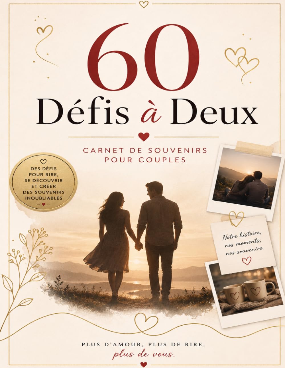 60 Défis à Deux : Livre Couple à Remplir à Deux avec Jeux de Couple et Pages Souvenirs