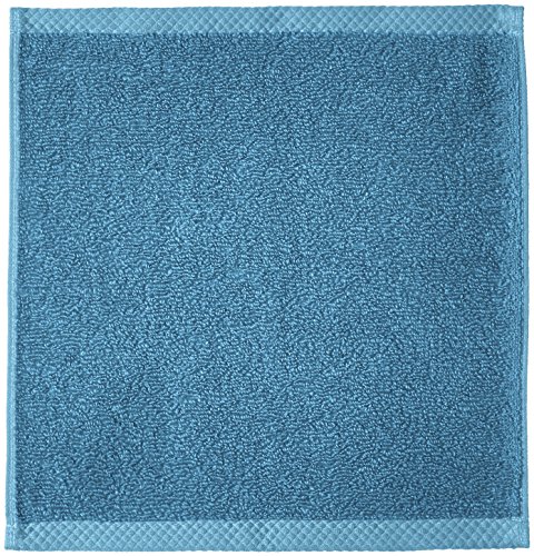 Image of Amazon Basics Soft Cotton Washcloths, Quick-Dry, 12 inch x 12 inch, 12-Pack, Lake Blue