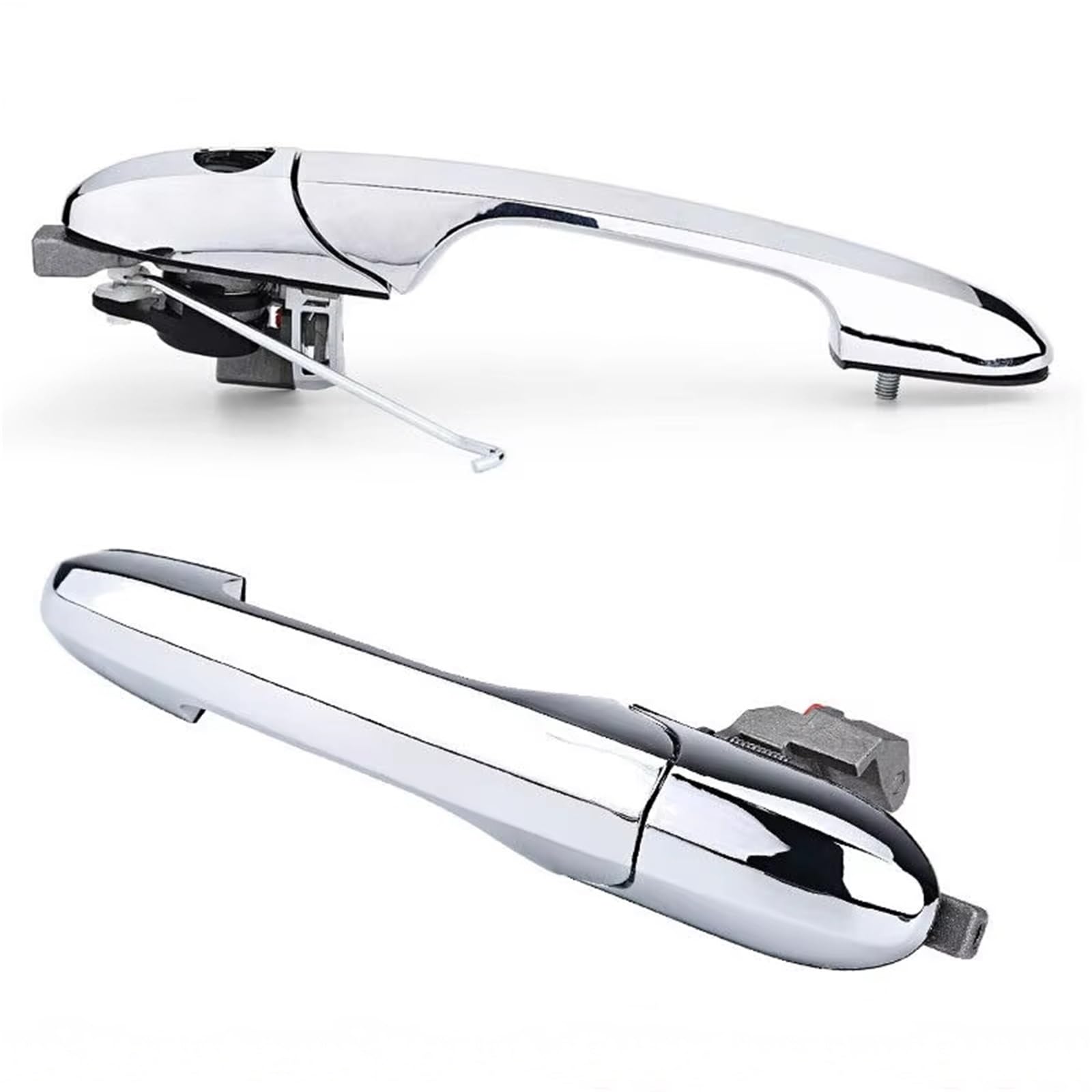 ZJYZYQ Car Sliding Outer Door Handle for Fiat for 500 2007-2020 Passenger Left Or Right Side Chrome Outer Door Handle(Right)
