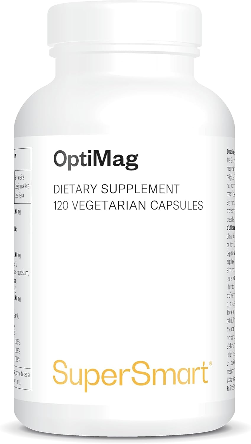 Optimag – 8 Exceptional Magnesium Forms – High Absorption & No Intestinal Discomfort – Reduction of Fatigue – Covers 100% of the Recommended Daily Intake – Vegan – SuperSmart