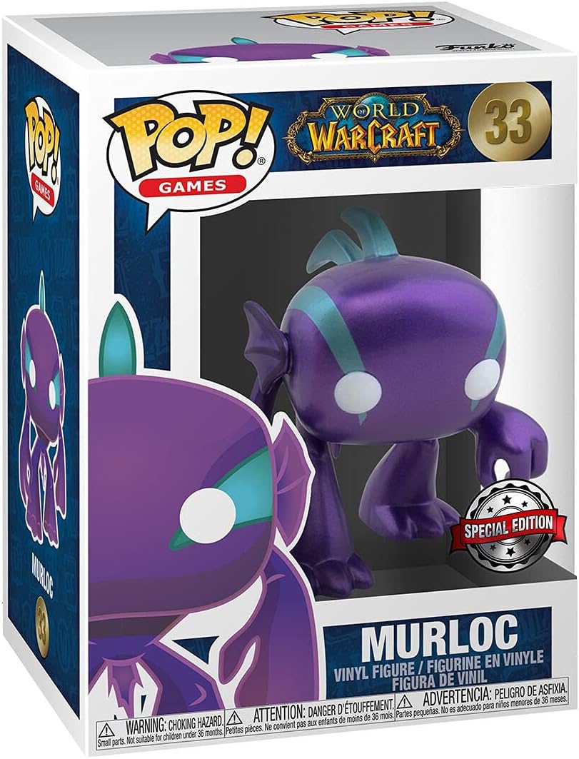 Funko POP! Games: Blizzard 30th - Spectral Murloc - Purple - Metallic - World Of Warcraft - Collectable Vinyl Figure - Gift Idea - Official Merchandise - Toys for Kids & Adults - Video Games Fans