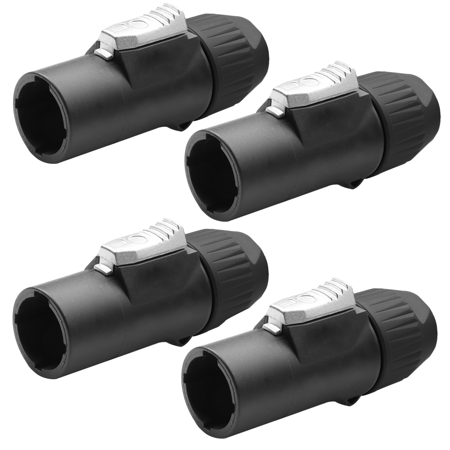 Kakabubble Waterproof Locking Female PowerCon 20A IP65 Outdoor Protection Chassis Connectors, Heavy-Duty UV-Resistant, Pack of 4 (Plug)