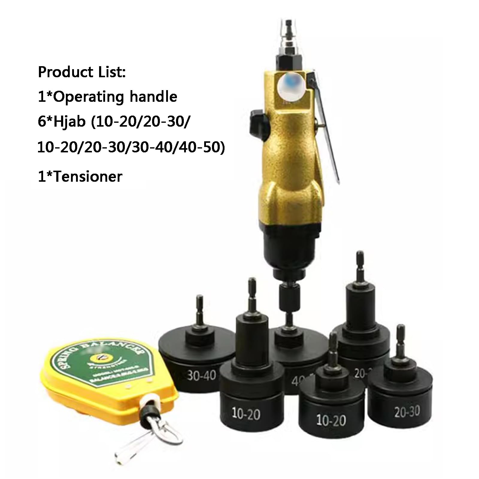 Machine de capsulage pneumatique, Machine de scellage Manuelle avec Outils de vissage, équipée de 6 têtes de capsulage, Vitesse réglable Jusqu;à 9 000 TR/Min, pour Bouchons