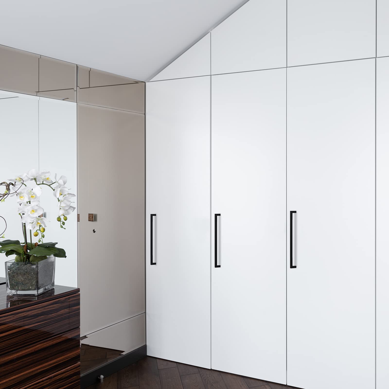LONTAN 15 Pezzi Maniglie per Mobili da Cucina 320mm in Acciaio Inossidabile - Maniglie per Armadio e Cassetti, Nera